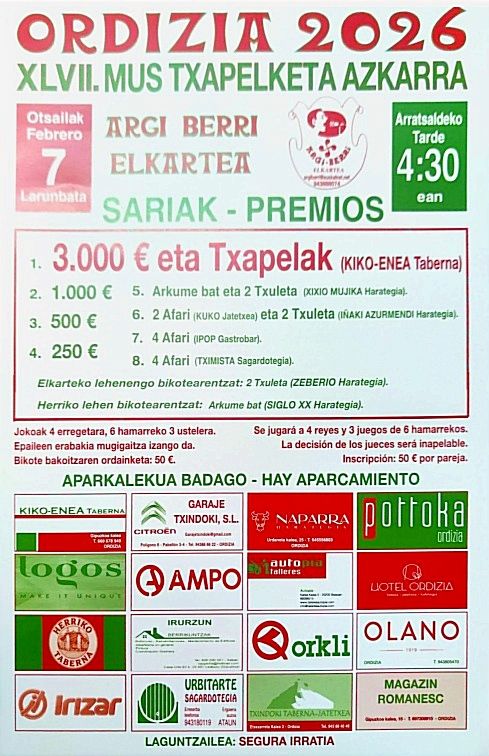 ARGI BERRI ELKARTEA/MUS TXAPELKETA AZKARRA